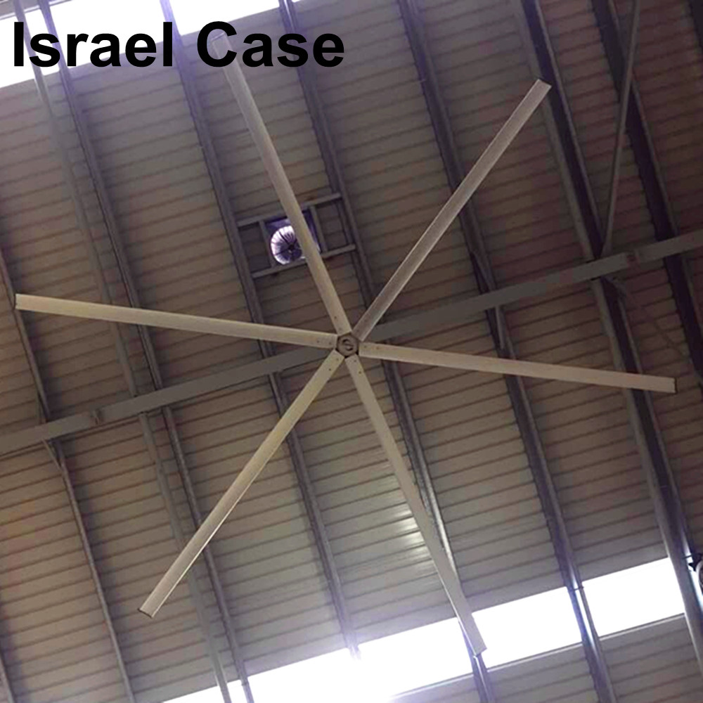 Endüstriyel / Depo için AWF52 HVLS Tavan Fanları Hava Soğutma 1200mm Yükseklik